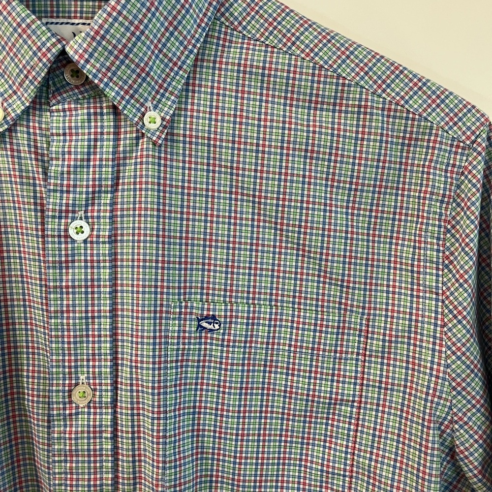 Southern Tide Men's Multicolor Checkered Classic Fit Button-down Shirt - Picture 3 of 11